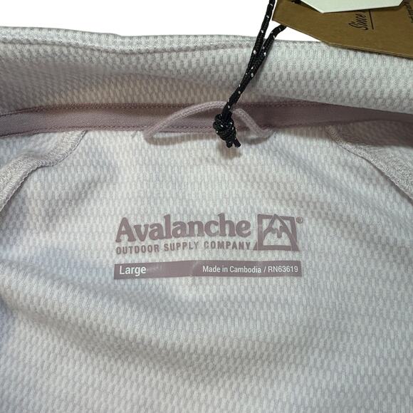 Avalanche 1/4 Zip Performance Top NWT L Pale Pink - Picture 4 of 10